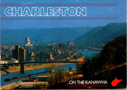 West Virginia Charleston On The Kanawha River Aerial View - Charleston