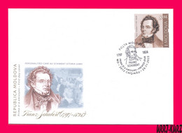 MOLDOVA 2022 Famous People Austria Music Composer Franz Schubert (1797-1828) FDC - Musica