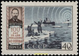 356551 MNH UNION SOVIETICA 1959 100 ANIVERSARIO DE ALEKSANDR POPOW - Collezioni