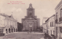 31. MONTASTRUC . CPA. L'EGLISE . ANIMATION - Montastruc-la-Conseillère