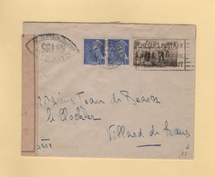 Censure - 1941 - Destination Villard De Lans - Toulon Var - Oorlog 1939-45