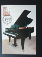 Carte Maximum Card Instrument De Musique Music Piano Luxembourg 2000 - Musica
