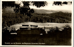 42447 - Deutschland - Schmiedefeld , Kr. Schleusingen , Berghotel Stutenhaus Am Adlersberg , Terrasse - Gelaufen 1931 - Schmiedefeld