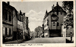 42457 - Deutschland - Crimmitschau , I. Sachsen , Leipziger Straße Mit Lutherhof - Gelaufen 1948 - Crimmitschau