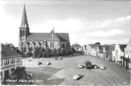 CPA-1955-ALLEMAGNE-SCHLESWIG-MELDORF-MARCHE & CATHEDRALE-TBE - Meldorf