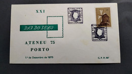 PORTUGAL COVER - DIA DO SELO - ATENEU 75 PORTO - 1975 (PLB#03-56) - Postembleem & Poststempel