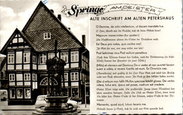 42782 - Deutschland - Springe , Am Deister , Altes Petershaus , Inschrift - Gelaufen - Springe