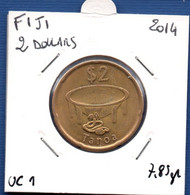 FIJI - 2 Dollars 2014 -  See Photos -  Km UC 1 - Figi