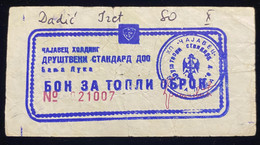 Dadić Izet, Bosnia, Voucher Of The Company "Čajavec Holding", City Of Banja Luka - Bosnie-Herzegovine