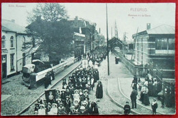 CPA 1912 Fleurus - Avenue De La Gare - Procession - Fleurus