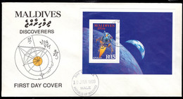 MALDIVES(1988) Apollo Program. Unaddressed FDC With Cachet. Scott No 1280. - Maldives (1965-...)