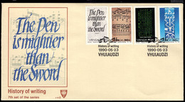 VENDA(1990) History Of Writing. Unaddressed FDC With Cachet And Thematic Cancel. Scott Nos 209-12. - Venda