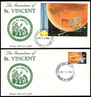 ST. VINCENT (GRENADINES)(1992) Mars Probe. Set Of 2 Unaddressed FDCs With Cachet. Scott Nos 952,961. - St.Vincent & Grenadines