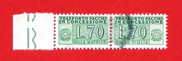 1946/81 (8) Pacchi In Concessione Filigrana Stelle IV Lire 70 - Usato - Concessiepaketten
