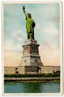 United States 1913 Postcard Statue Of Liberty - New York; Boston, Springfield & New York RPO Postmark - Estatua De La Libertad