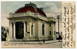 United States 1907 Postcard Miami, Florida - Fort Dallas National Bank; Jacksonville & Miami RPO Postmark - Miami