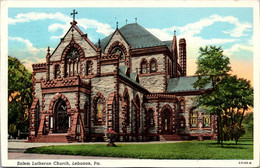 Pennsylvania Lebanon Salem Lutheran Church 1944 Curteich - Andere & Zonder Classificatie