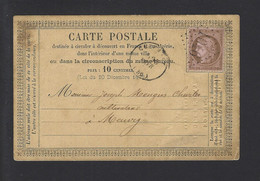 CARTE POSTALE PRÉCURSEUR N° 54 Obl CLEFMONT - 1849-1876: Periodo Classico