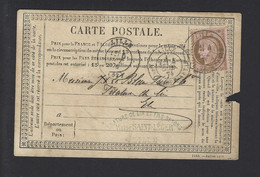 CARTE POSTALE PRÉCURSEUR N° 54 Obl LILLE - 1849-1876: Période Classique