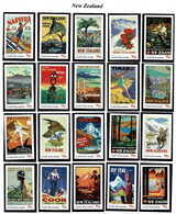 New Zealand 2013 Classic Travel Posters Set Of 20 Used - Gebruikt