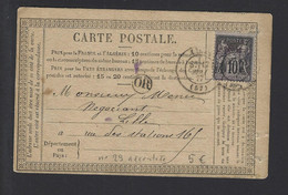 CARTE POSTALE PRÉCURSEUR N°89 Obl LILLE Avec OR - 1877-1920: Période Semi Moderne