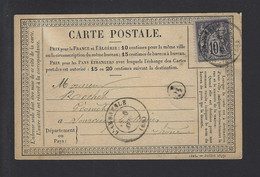 CARTE POSTALE PRÉCURSEUR N°89 Obl ARBRESLE Boite Rural F - 1877-1920: Semi-moderne Periode