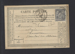 CARTE POSTALE PRÉCURSEUR N°66 Obl MONTPELLIER - 1877-1920: Période Semi Moderne