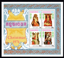 ANTIGUA - 1974 CHRISTMAS MS FINE MNH ** SG MS421 - 1960-1981 Ministerial Government