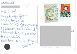 C3 :Brazil - Woman Personality Stamps Used On Postcard - Covers & Documents