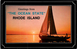 Rhode Island Greetings From The Ocean State Sailing At Sunset - Other & Unclassified