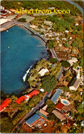 Hawaii Aloha From Kona Birds Eye View Of Kailua Bay And Town - Hawaï