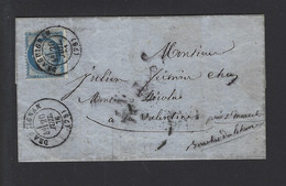 FRANCE LETTRE N° 60 Obl DRAGUIGNAN - 1849-1876: Periodo Classico