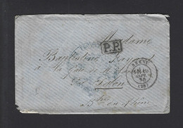 FRANCE LETTRE En PP  De BREST Pour MIRAMAS Guerre 1870 Marine Equipage De La Flotte - War 1870