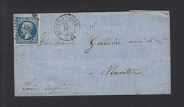 FRANCE LETTRE N° 14 Obl  MEUNG SUR LOIRE - 1849-1876: Klassik