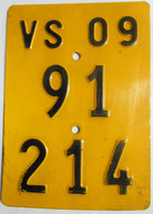 Velonummer Mofanummer Wallis Valais VS 2009 - Kennzeichen & Nummernschilder