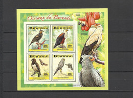 BURUNDI 2014 BIRDS OF PREY - Unused Stamps