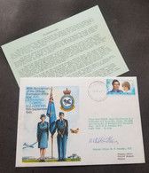 New Zealand 40th Formation Air Training Corps Squadrons 1981 Flight Princess Diana (FDC) *toning *signed *rare - Cartas & Documentos