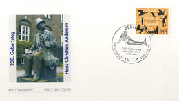 518  Hans Christian Andersen, Sirène: Env. 1er Jour D'Allemagne, 2005 -  Writer, Mermaid FDC From Germany - Ecrivains