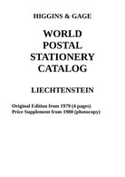 Higgins & Gage WORLD POSTAL STATIONERY CATALOG LIECHTENSTEIN PDF-FILE - Ganzsachen