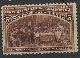 USA Columbus Mh * 1898 90 Euros Very Fine (no Ink On Stamp) - Nuevos