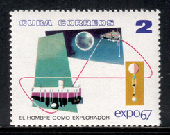Cuba 1967 Mi# 1291 ** MNH - Short Set - EXPO '67, Montreal / Space Exploration - Amérique Du Nord