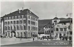 St Imier Place Du Marché Et Tour De La Reine Berthe Rare - Saint-Imier 