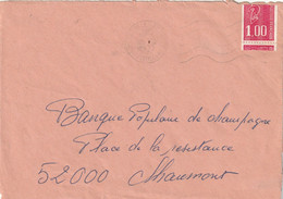 Yvert 1895 Marianne De Béquet Roulette Variété De Coupe Sur Lettre Cachet Flamme FRONCLES BUXIERES 1977 Pour Chaumont - Covers & Documents