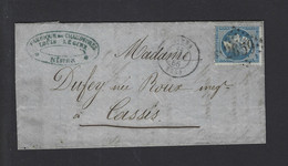 FRANCE LETTRE N° 22  Obl NIMES 2659 - 1849-1876: Klassik