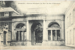 Enghien.   -   Entrée Principale Du Parc Du Duc D'Arenberg.   -   MILIAIRE PERIODE  1919   Naar   Anvers - Enghien - Edingen