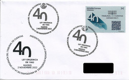 SPAIN. POSTMARK. 40TH ANNIVERSARY OF THE COURT OF AUDITORS. 2022 - Franking Machines (EMA)