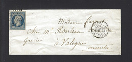 FRANCE LETTRE N° 10 Obl PARIS - 1849-1876: Période Classique