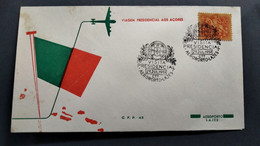 PORTUGAL COVER - VIAGEM PRESIDENCIAL AOS AÇORES - AEROPORTO LAGES (PLB#03-75) - Postembleem & Poststempel