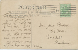 GB 1905, Superb Postcard With EVII ½d Yellowgreen Tied By Early BOSTON Machine Postmark „LONDON / 6“ (CBP 10/66) To Gree - Briefe U. Dokumente