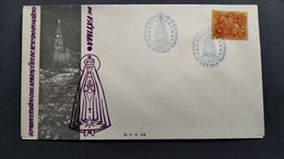 PORTUGAL COVER - 40º ANIVERSARIO DAS APARIÇÕES DE N.ª S.ª DO ROSARIO - FATIMA 1957 (PLB#03-77) - Annullamenti Meccanici (pubblicitari)